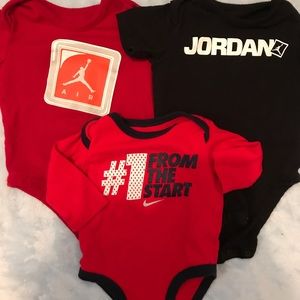 Jordan & Nike one pieces 0-3 months Babyboy